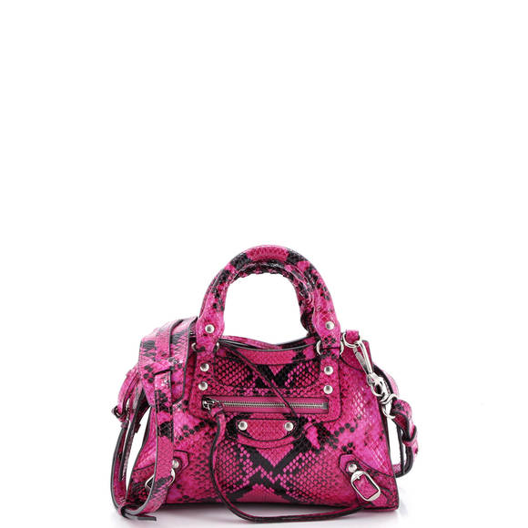 Balenciaga Mini Neo Classic City Bag Python Embossed Leather - Picture 1 of 5